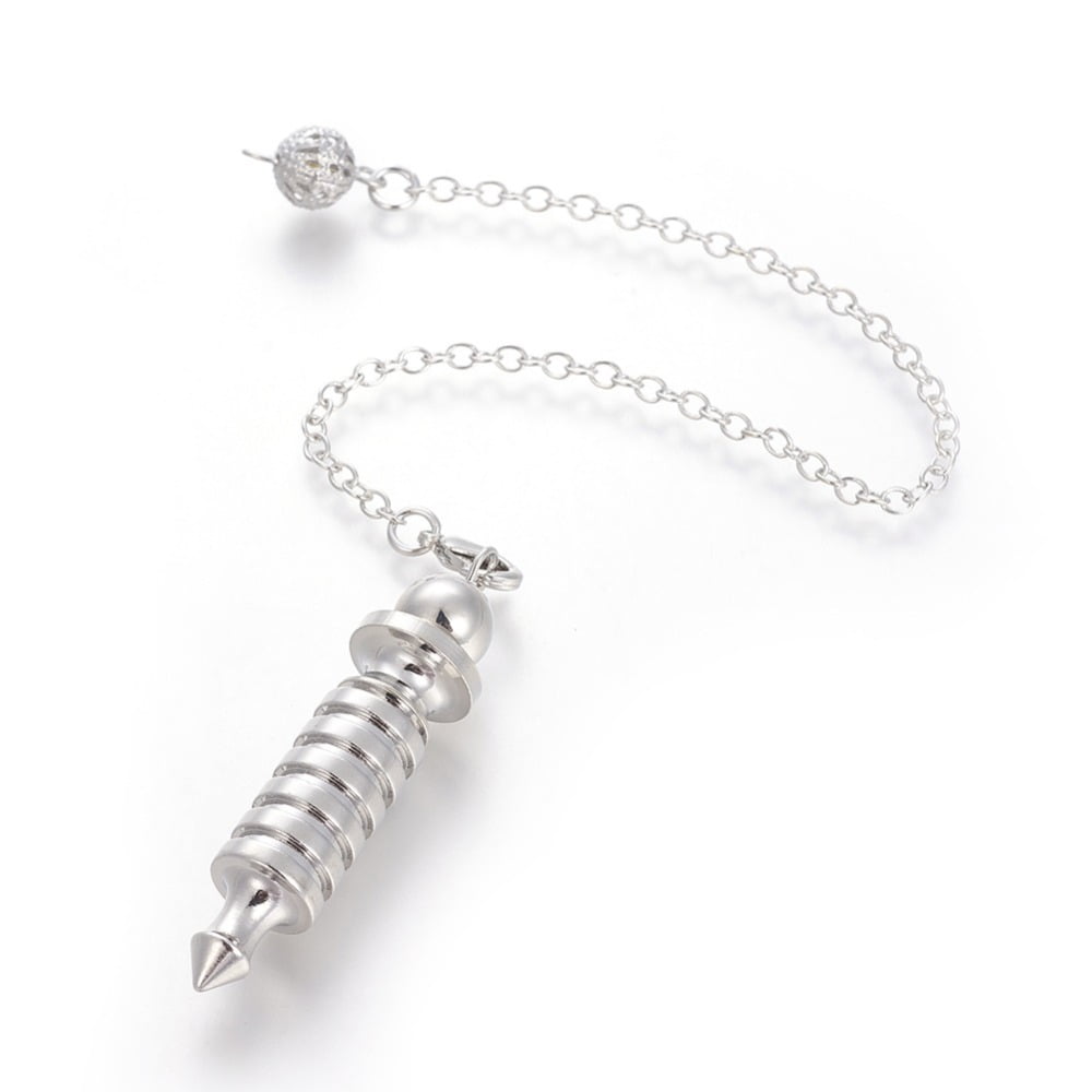 Brass Coil Dowsing Pendulums Spiral Pendulum with Lobster Claw Clasps ...