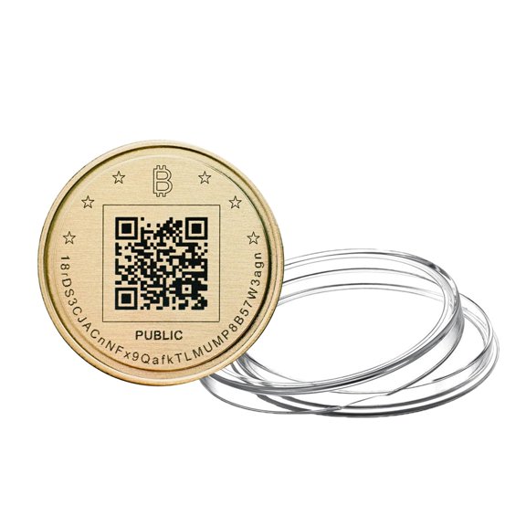 Brass Coin Bitcoin Cold Wallet Air-Gapped Offline Crypto Storage A101