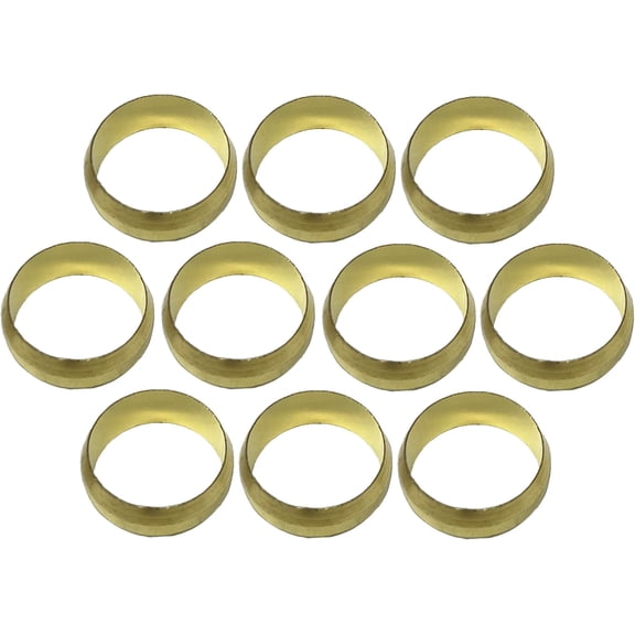 Brass Compression Fitting Ferrule Sleeve Tube Fitting (7/8" Tube OD) Air Condition Refrigeration- Anillo de Compresion Para Tuberia 10PK