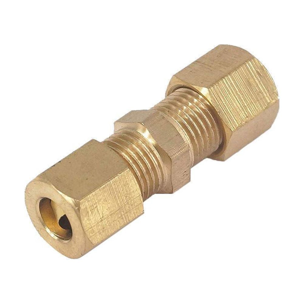 Brass Compression Fitting Straight Union Connector *3/16"OD Equal. OD 3