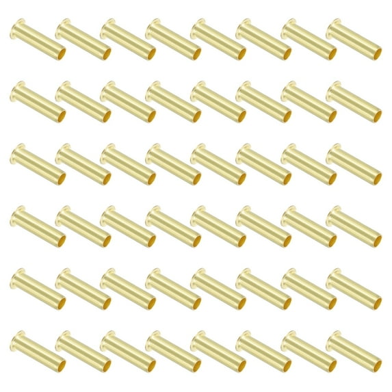 Brass Compression Insert, 75 Pcs 6mm OD x 4mm ID Tube Insert Tube Support Compression Fitting Assortment Kit for Water Oil Air Pipe