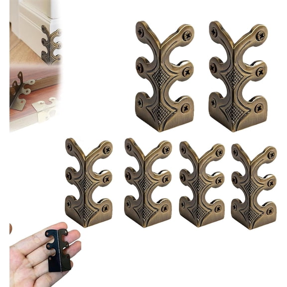 Brass Corner Guards & Edge Protectors for Walls, Easy to Install Inside & Outside Corner Covers with Mounting Screws, 6 or 12 Pieces for Home DIY