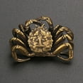 thumbnail image 1 of Brass Crab Statue Miniature Figurines Desktop Ornament Pure Copper Animal Statue, 1 of 8