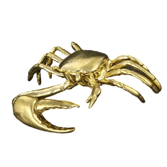 Brass Crabs Statues Crabs Figurines Sculptures Desktop Ornament for Bookshelf Cabinet Home Decors Tabletop Centerpieces