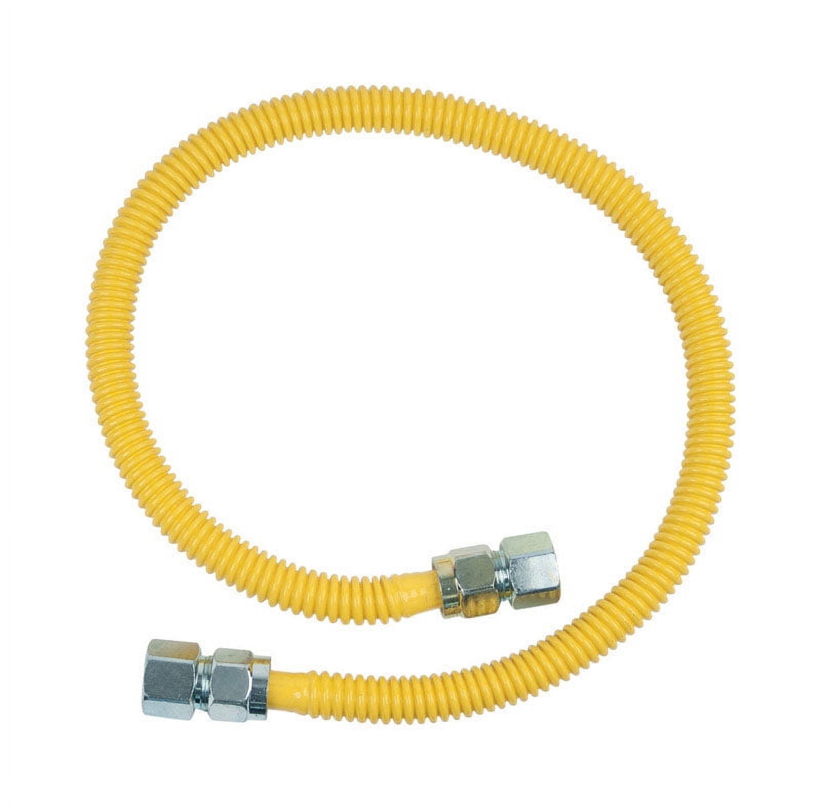 36" Yellow Coated Stainless Steel Gas Appliance Connector
