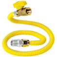 thumbnail image 1 of Brass Craft Industrial Product CSSD4K-36 Gas Appliance Connector  1/2 Inch  X 36 Inch   W/shut Off Valve, 1 of 1