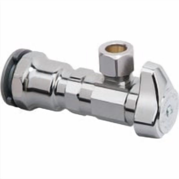 Brass Craft Mfg Co BrassCraft Push Connect Compression x Compression Quarter Turn Shut Off Angle Valve - Pack of 8 Multipack Supply