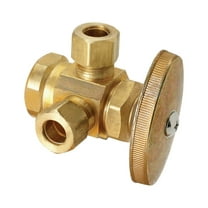 BRASS CRAFT SERVICE PARTS Brass Dual Outlet Stop Valve, 1/2 x 3/8 x 3/8-In. R1701LRX RD