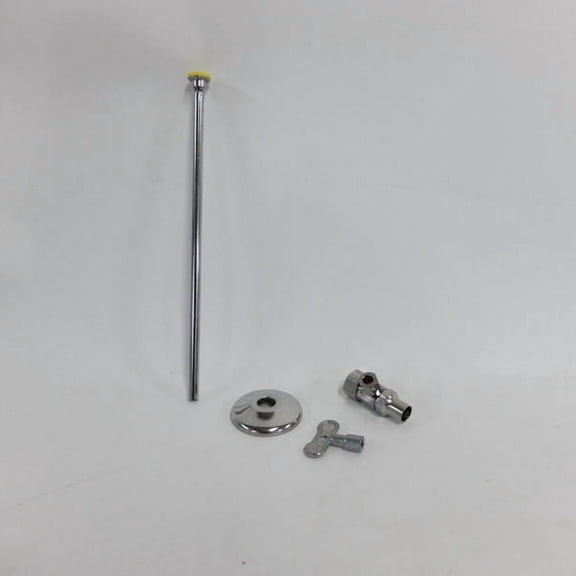 Brass Craft SCR1912DLXC Toilet 1/2 in x 3/8 in. x 11-1/2 in.Supply Kit in Chrome