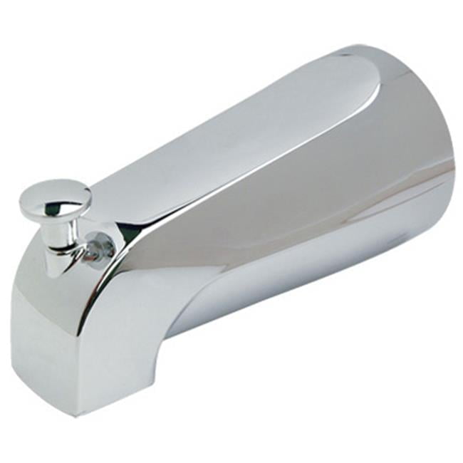 Chrome Universal Fit Diverter Tub Spout with Zinc Construction
