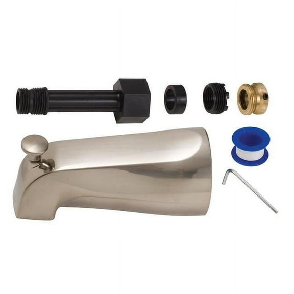 Brass Craft Service Parts  Master Plumber Universal Diverter Tub Spout - Satin Nickel - 5.13 in.