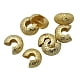 Brass Crimp Beads Covers Golden 3.2mm In Diameter