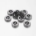 thumbnail image 1 of Brass Cubic Zirconia Beads Rondelle Gunmetal 10x3mm Hole: 1mm, 1 of 2