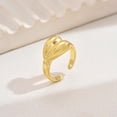 thumbnail image 1 of Brass Cuff Rings for Women Heart Inner Diameter: 16mm~18mm, 1 of 2