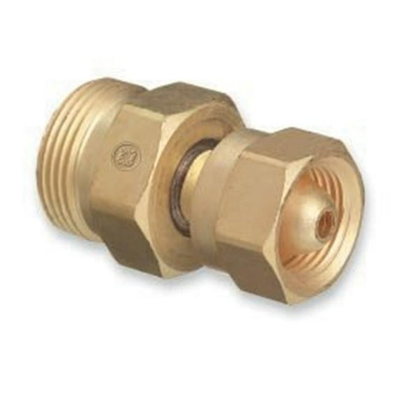 Brass Cylinder Adaptor, From CGA-200 MC Acetylene To CGA-520 B Tank