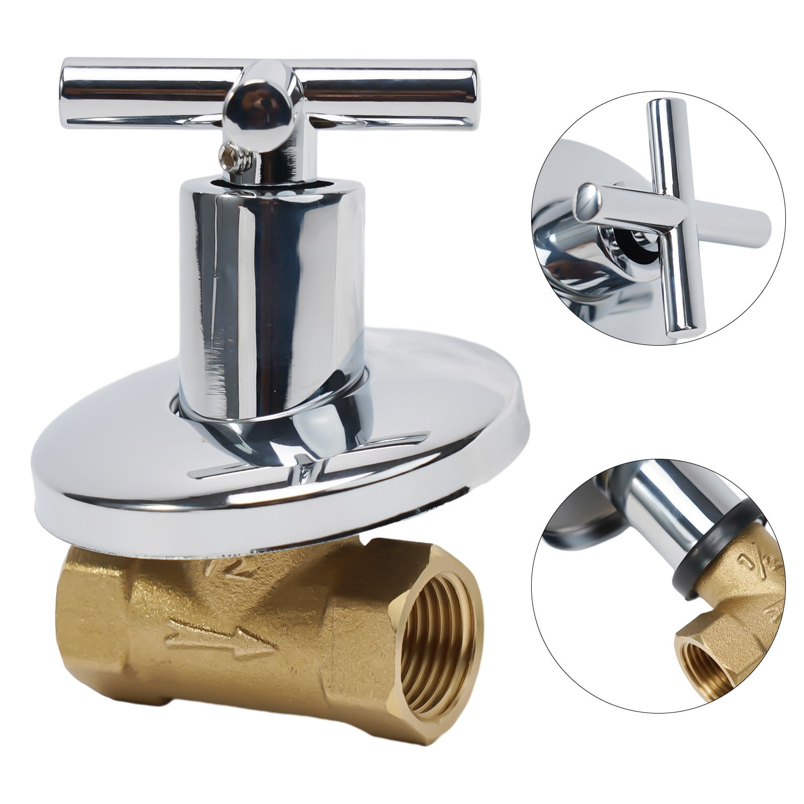 新しい Dark Brass Valve Shower Bathhouse Switch Concealed DN15 PipeParts