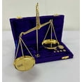 thumbnail image 1 of Brass Decorative Weighting Scale Set Golden and velvet Collectible Brass Weight Scale Home Decor Antique Weight Balancing Scale Taraju, 1 of 1