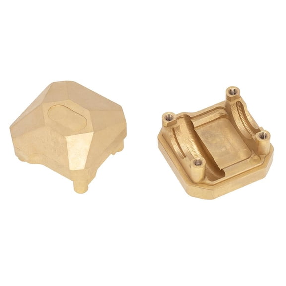 Brass Diff Cover,Front Rear Heavy Duty Differential Cover,Bridge Axle Cover Accs Brass Diff Cover Brass for Axial SCX10 II 90046