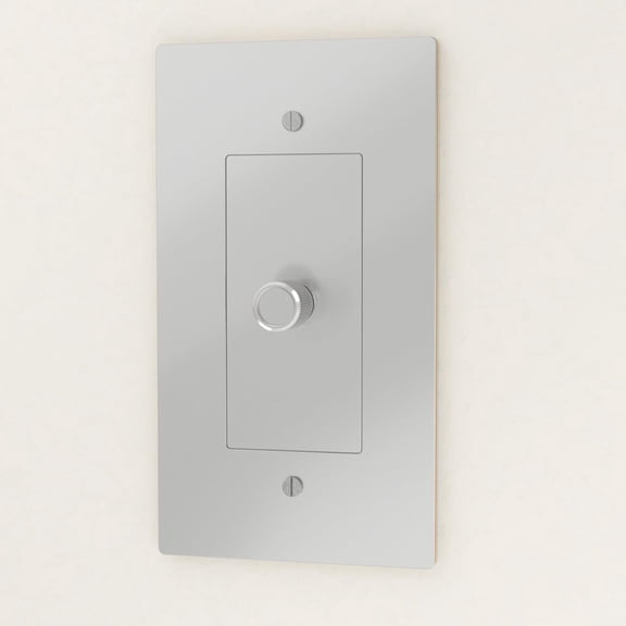 Brass Dimmer Light Switch - 120V AC - Solid Brass Wall Plate for LED Bulbs - Handcrafted Rotary Dimmer with Knurled Knob - UL Listed Flicker-Free Dimming - Vintage Style Light Control for Home Decor