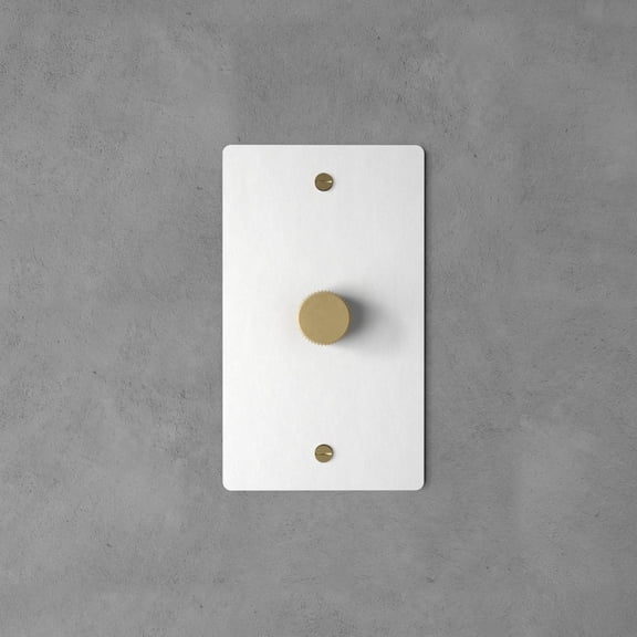 Brass Dimmer Switch - LED Light Control Wall Mount, Adjustable Brightness, Brass & Polycarbonate Light Dimmer for Home
