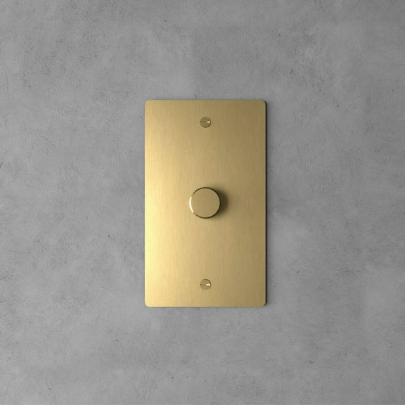 Brass Dimmer Switch - LED Light Control Wall Mount, Adjustable Brightness, Brass & Polycarbonate Light Dimmer for Home