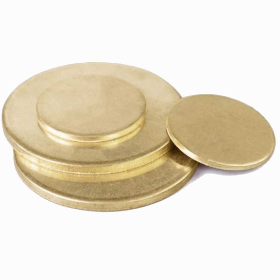 Brass Disc Sheet Circle Plate, 2Mm Thickness Circular Round Copper Alloy Solid Brass Discs for Arts Crafts Building Decoration Models