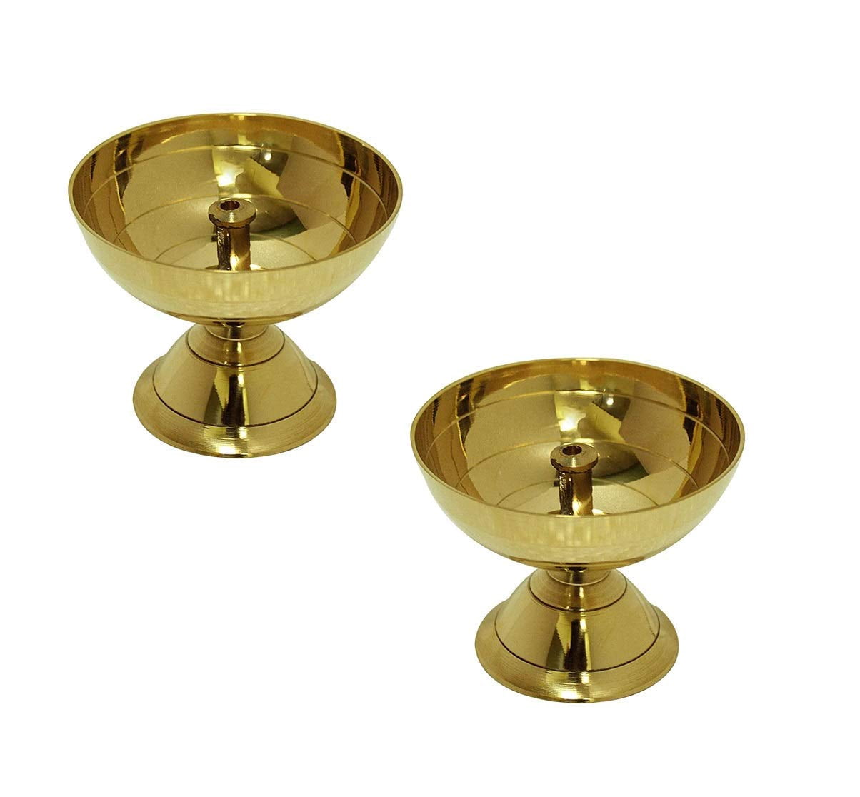Brass Diya (Pack of 2) Pooja Oil Lamp