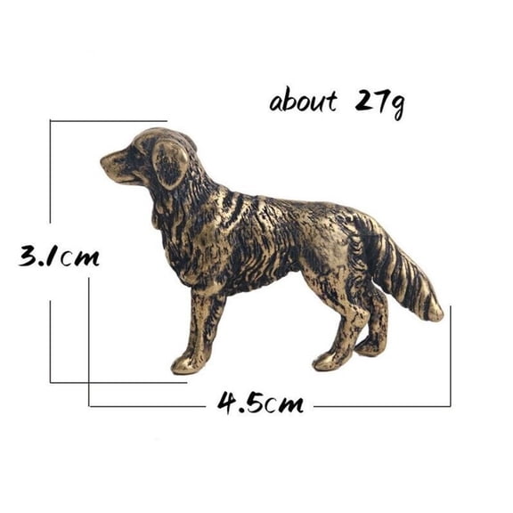 Brass Dog Animal Statue Small Sculpture Tabletop Statue Home Decoration Gift -