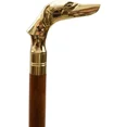 thumbnail image 1 of Dog Head Handle Greyhound Wooden Vintage Walking Cane Gift for Men, 1 of 4