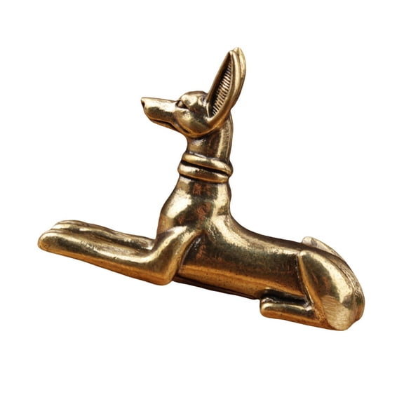 Brass Dog Shelf Decors Accent ,Sitting Dog Figurines Tabletop Centerpieces Home Decorations Retro Dog Decorative Objects
