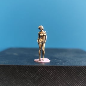 Brass Doll Beach Swimsuit Beautiful Woman Sexy Car Model Miniature Landscaping