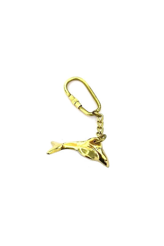 Brass Dolphin Keychain