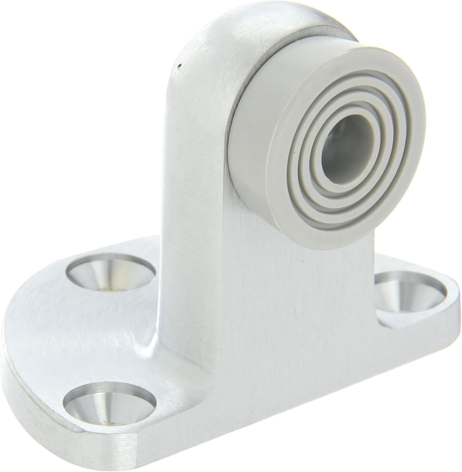 Rockwood 481H.26D Brass Door Stop With Keeper - Satin Chrome, 2-1/4" Height, Includes Fasteners & Anchors