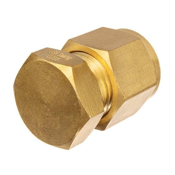 Brass Double Ferrule Instrumentation Tube Fitting - Plug - 8mm Tube OD