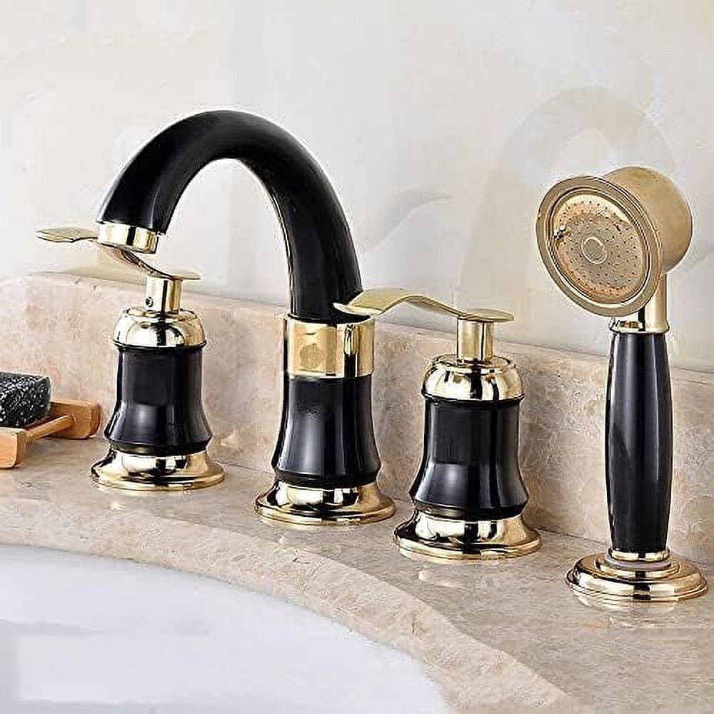 Brass Double Handle Toilet Basin Faucet Shower Head Wall Mounted ...