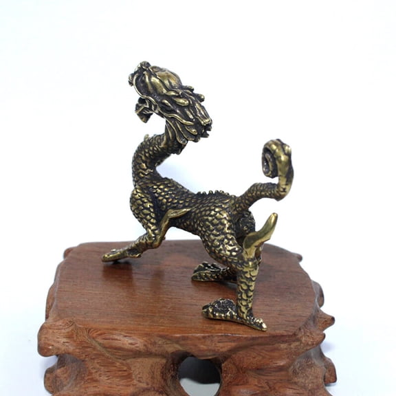 Brass Dragon Solid Figurine Statue House Office Decoration Animal Figurines Toys