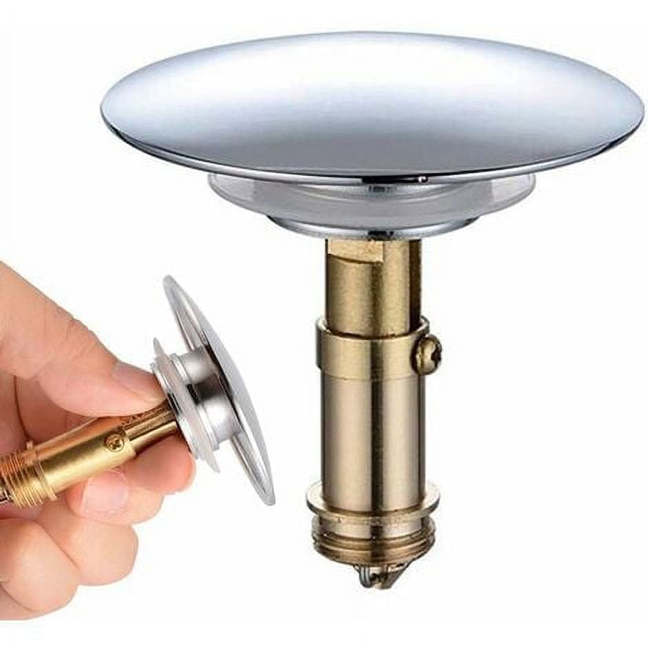 Brass Drain Plug,Bathroom Sink Drain Plug 66mm Polished Brass Chrome ...