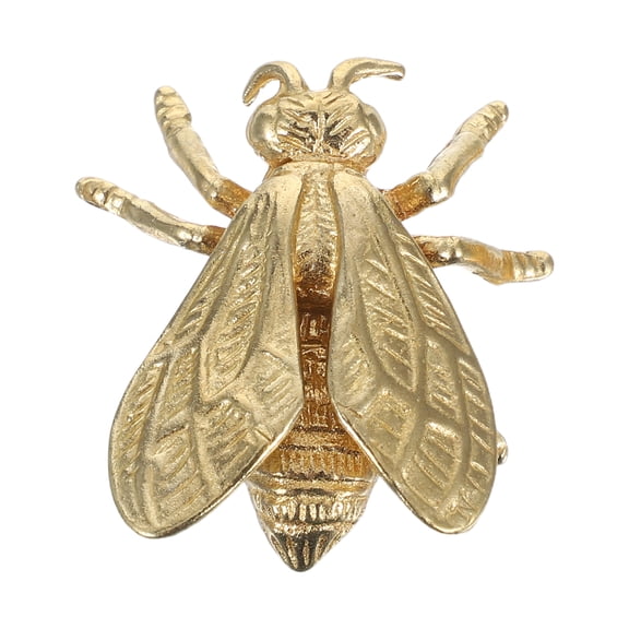 DEEPCRAFF Vintage Brass Bee Cabinet Knobs Decorative Drawer Pull Handles for Kitchen Dresser Wardrobe Golden Metal