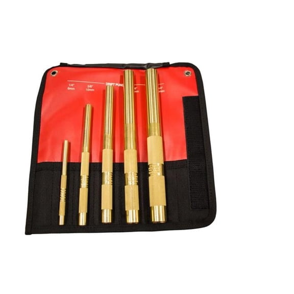 Brass Drift Punch Set - 5 Piece