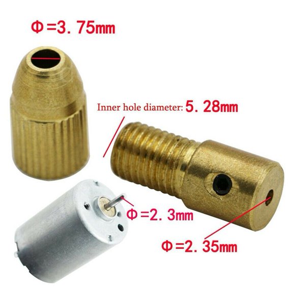 Brass Drill Chuck Mini Drill Chuck Adapter Drill 0.5Mm-3.0Mm Chuck Tool 5.05Mm Smile Home