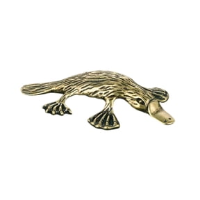 Brass Duckbill Statue Sculpture with Detailed Workmanship Vintage Antique Figurine for Home Decoration
