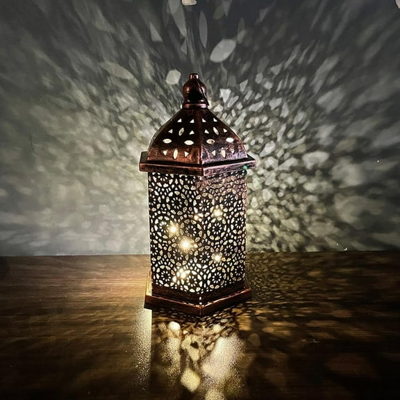Brass Effect Moroccan Style Metal Lanterns Small Medium Large Hanging Decor