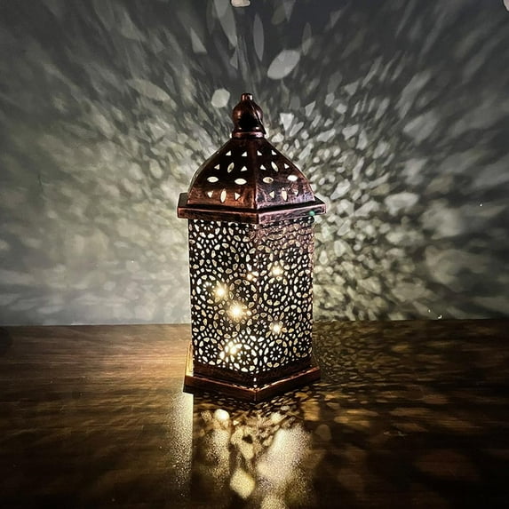 Brass Effect Moroccan Style Metal Lanterns Small Medium Large Hanging Decor