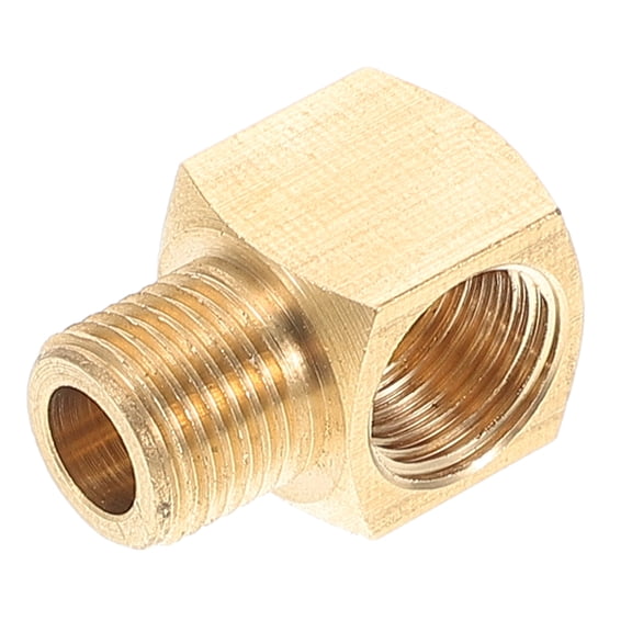 Brass Elbow Aluminum Hinges Oil Pipe Hose Marine Long Right Angle Square Joint Golden