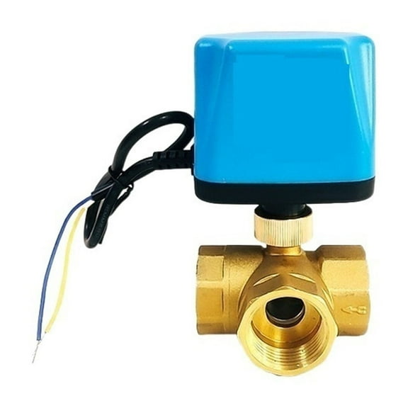 Brass Electric Ball Valve 1/2" 3/4" 1" 1-1/4" 1-1/2" Two Lines Three Way Normally Closed Normally Open Switch Valve For Wate ,Easy to Install