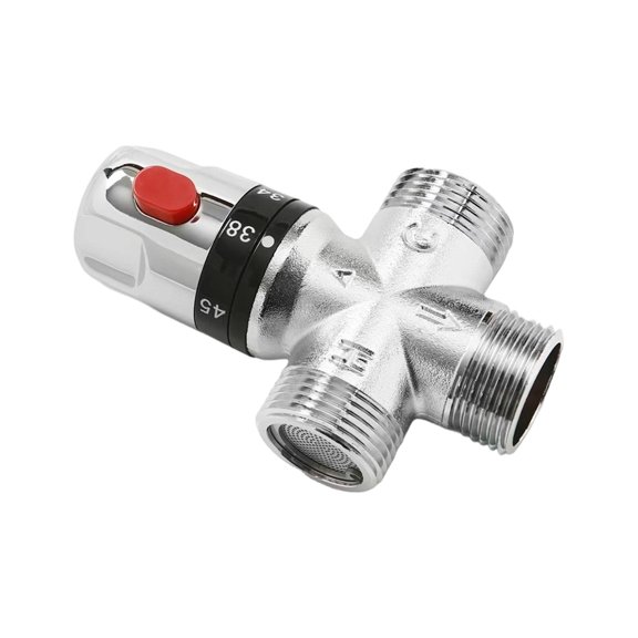 Brass Electroplated Shower Temperature Regulator Valves Erosion Resistant for Residential Commercial Pipe Networks