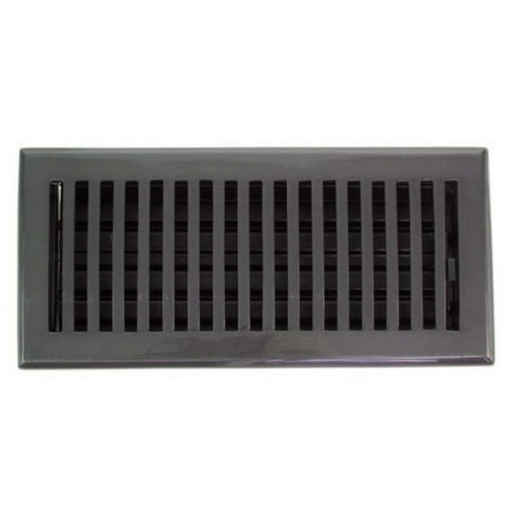 Brass Elegans Solid Cast Brass Contemporary 4inch X 10inch Floor Register in Dark Bronze Finish- 116D DBZ