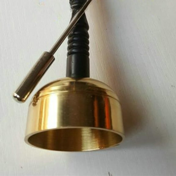 Brass Extendable Singing Bell Buddhist Gong Temple Ritual Instrument Chanting Sound Meditation Tool