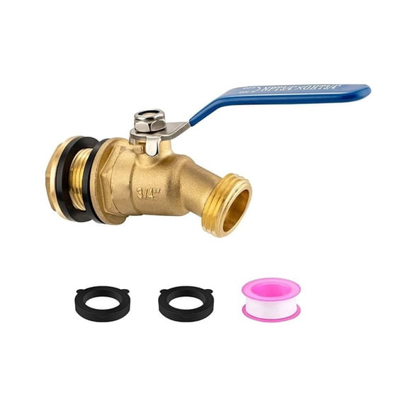 Garden Hose Adapter 3/4inch Outlet x Inlet Brass Faucet Valves Water Transport Connector Drainage Switches