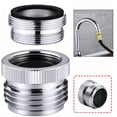 thumbnail image 1 of Brass Faucet to Garden Hose Adapter with Aerator,Sink Faucet Adapter to Garden Hose for Bathroom Kitchen,3/4" GHT thread Chrome, 1 of 9